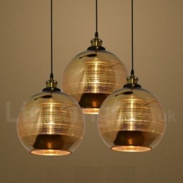 Lámpara colgante de cristal estilo cafetería europea
