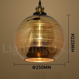 Lámpara colgante de cristal estilo cafetería europea