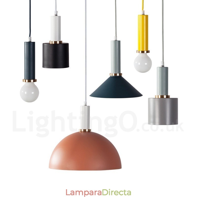 Lámpara colgante de cafetería contemporánea moderna de estilo nórdico de 1 luz