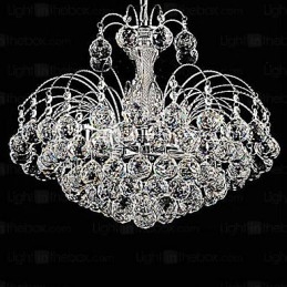 Lámpara colgante de lujo moderna de cristal de 3 luces
