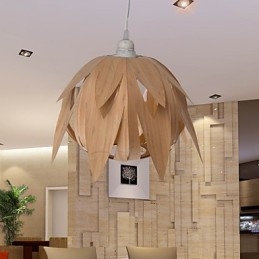 Lámpara de araña de bambú con diseño de pájaro en forma de jaula para el hogar, estilo vintage y creativo.