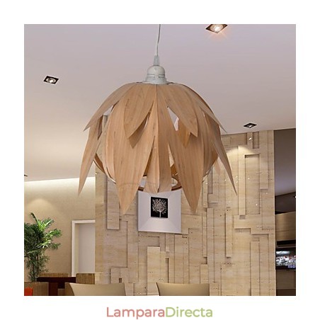 Lámpara de araña de bambú con diseño de pájaro en forma de jaula para el hogar, estilo vintage y creativo.