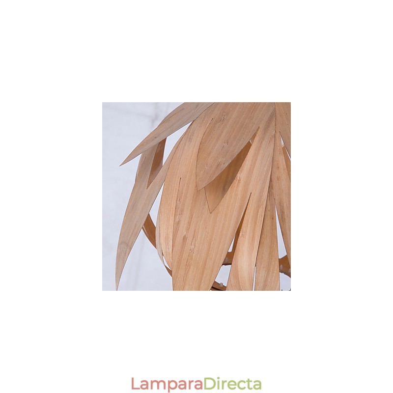 Lámpara de araña de bambú con diseño de pájaro en forma de jaula para el hogar, estilo vintage y creativo.