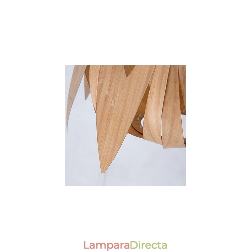 Lámpara de araña de bambú con diseño de pájaro en forma de jaula para el hogar, estilo vintage y creativo.