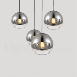 Lámpara colgante de cristal de cafetería moderna y contemporánea de 1 luz