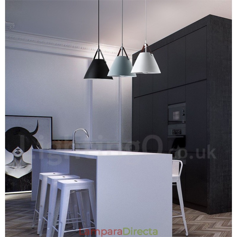 Lámpara colgante vintage de estilo nórdico de 1 luz