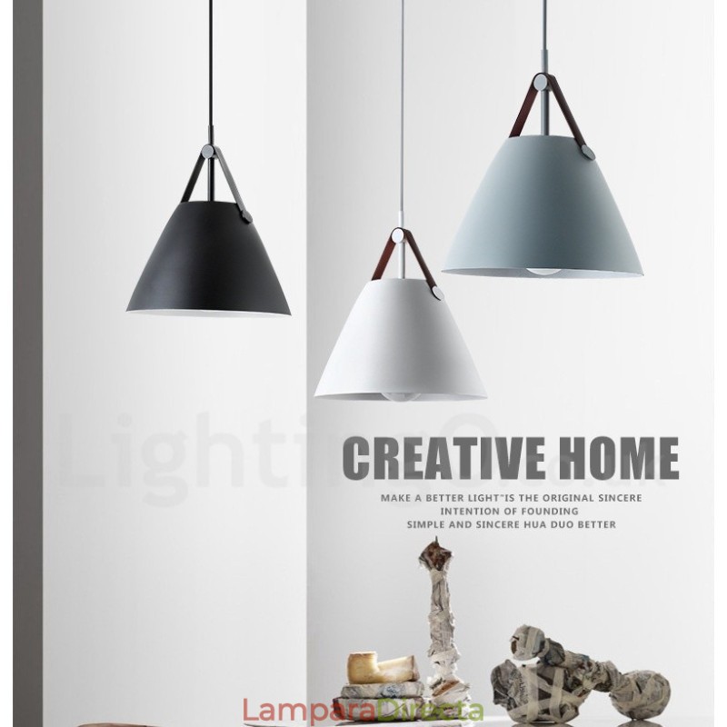 Lámpara colgante vintage de estilo nórdico de 1 luz