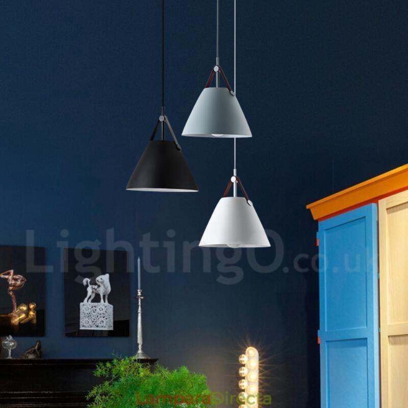 Lámpara colgante vintage de estilo nórdico de 1 luz