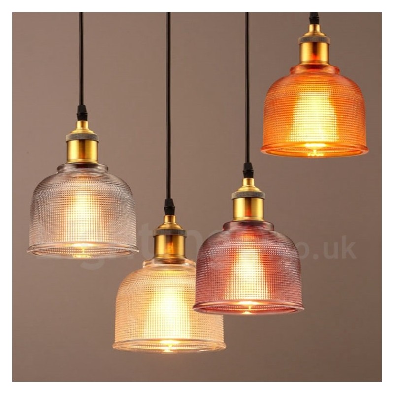 Lámpara colgante de cristal multicolor para cafetería moderna y contemporánea, de 1 luz