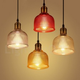 Lámpara colgante de cristal multicolor para cafetería moderna y contemporánea, de 1 luz