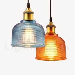 Lámpara colgante de cristal multicolor para cafetería moderna y contemporánea, de 1 luz