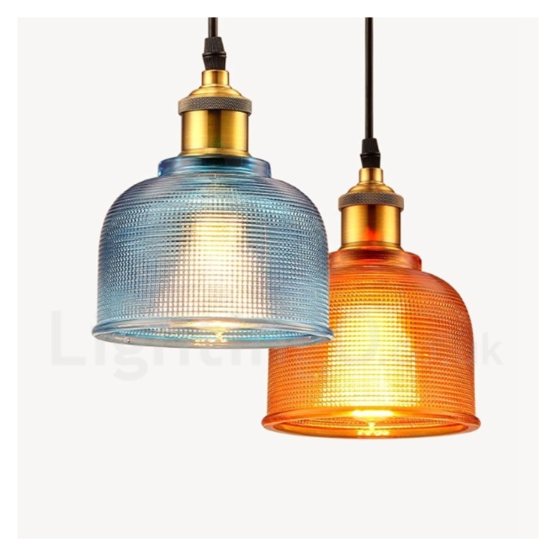 Lámpara colgante de cristal multicolor para cafetería moderna y contemporánea, de 1 luz