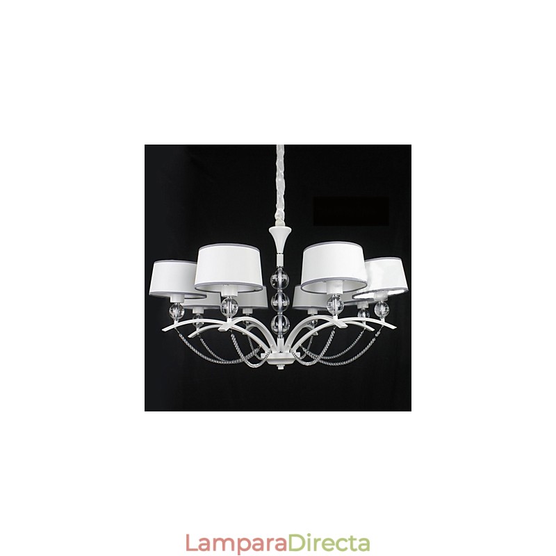 Lámpara de araña de cristal Azabu de 8 luces