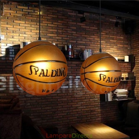 Lámpara colgante vintage moderna y contemporánea con pantalla de cristal y diseño de baloncesto de 1 luz Lámpara colgante vintage moderna y contemporánea con pantalla de cristal y diseño de baloncesto de 1 luz