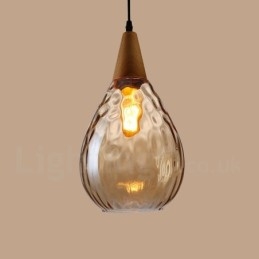 Lámpara colgante de cristal contemporánea moderna de estilo nórdico de 1 luz