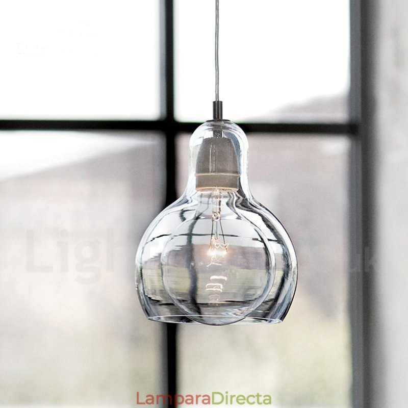 Lámpara colgante de cristal contemporánea moderna de estilo nórdico de 1 luz