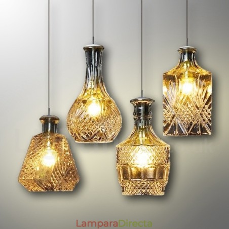 Lámpara colgante de cafetería de vidrio rústico Lodge de 1 luz Lámpara colgante de cafetería de vidrio rústico Lodge de 1 luz