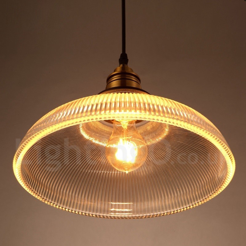 Lámpara colgante de cristal vintage de 1 luz