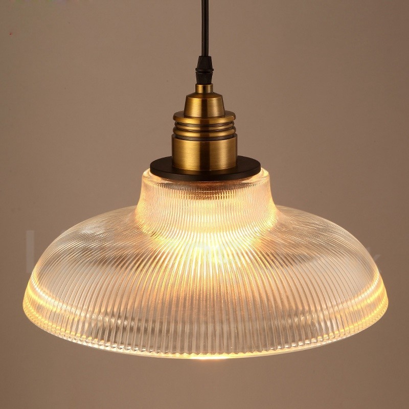 Lámpara colgante de cristal vintage de 1 luz