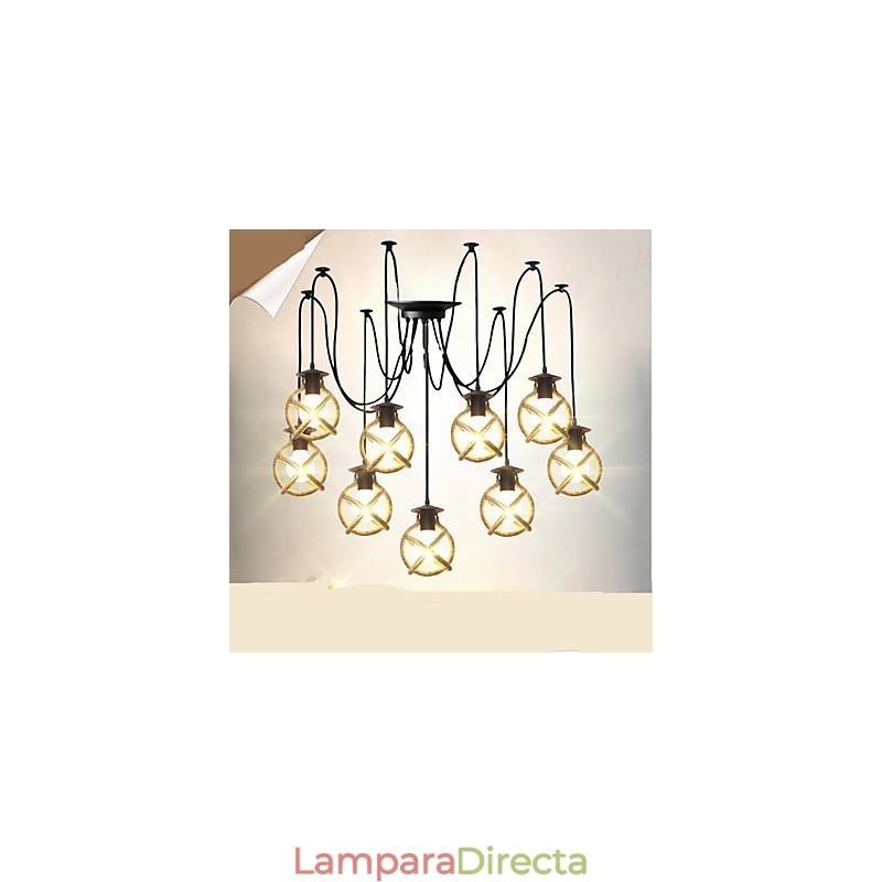 Lámpara de cuerda, candelabro, ropa larga, creativa, las doncellas celestiales esparcen flores. Lámpara de araña.