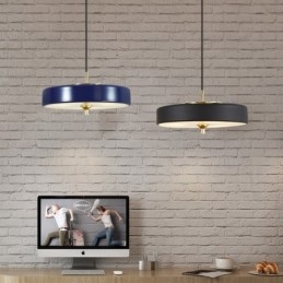 Lámpara colgante de lujo contemporánea moderna de 1 luz con pantalla de vidrio