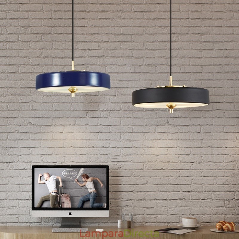 Lámpara colgante de lujo contemporánea moderna de 1 luz con pantalla de vidrio