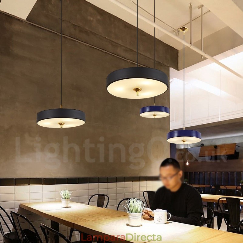 Lámpara colgante de lujo contemporánea moderna de 1 luz con pantalla de vidrio