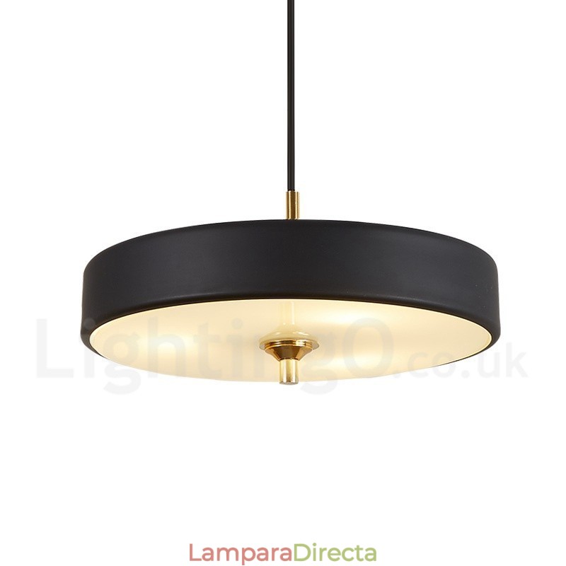 Lámpara colgante de lujo contemporánea moderna de 1 luz con pantalla de vidrio