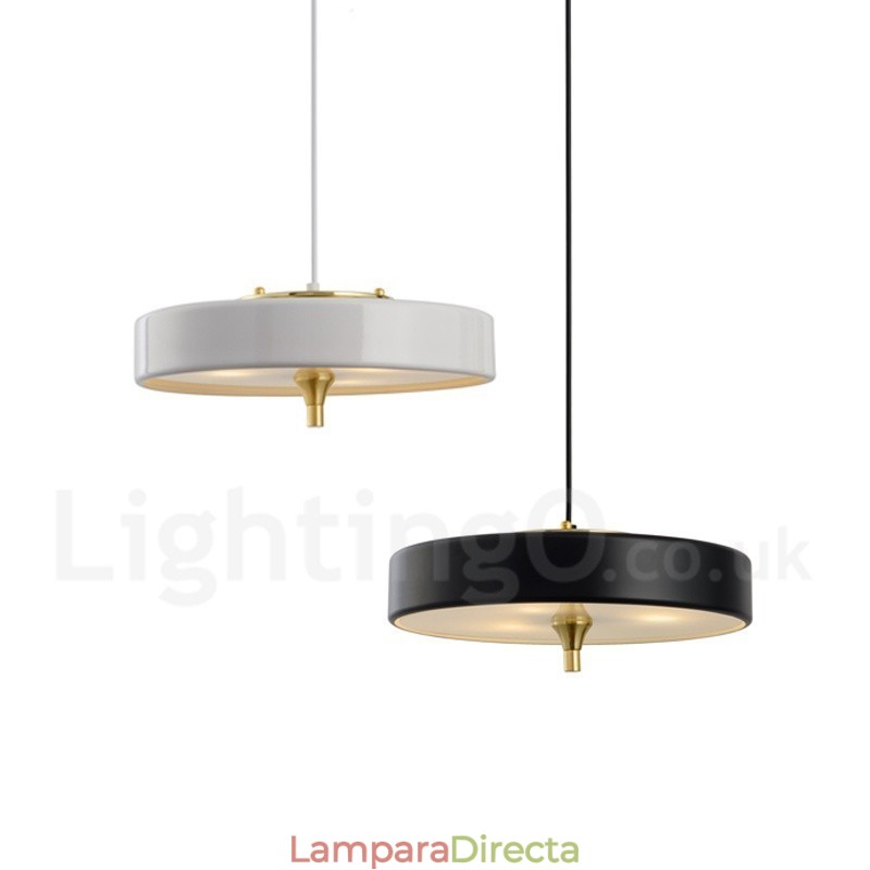 Lámpara colgante de lujo contemporánea moderna de 1 luz con pantalla de vidrio