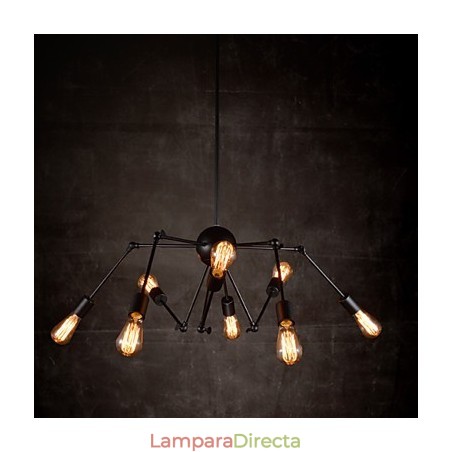 Lámpara de araña creativa de 8 luces en níquel cepillado Lámpara de araña creativa de 8 luces en níquel cepillado