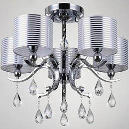 Lámpara de araña moderna de cristal K9 de 6 luces