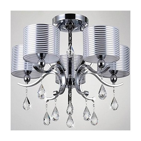 Lámpara de araña moderna de cristal K9 de 6 luces Lámpara de araña moderna de cristal K9 de 6 luces