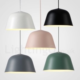 Lámpara colgante moderna contemporánea de acero de 1 luz con pantalla de aleación de aluminio