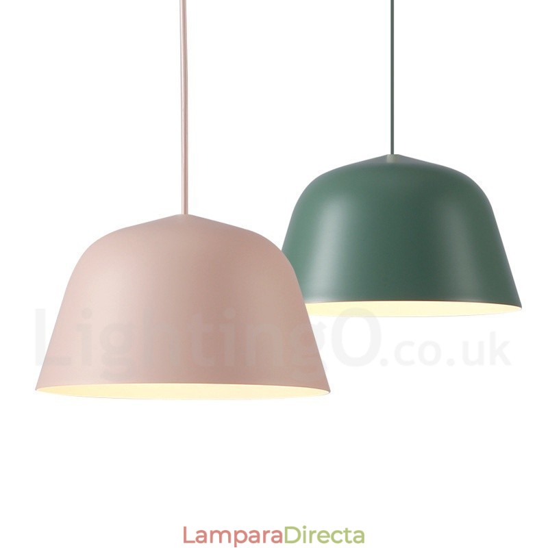 Lámpara colgante moderna contemporánea de acero de 1 luz con pantalla de aleación de aluminio