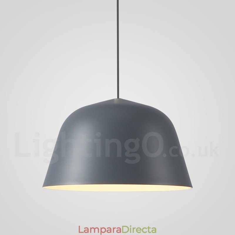 Lámpara colgante moderna contemporánea de acero de 1 luz con pantalla de aleación de aluminio