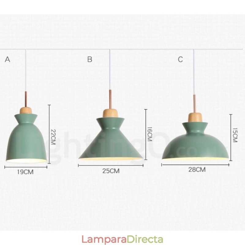 Lámpara colgante moderna contemporánea de acero de 1 luz con pantalla de aleación de aluminio