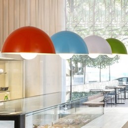 Lámpara colgante moderna contemporánea de acero de 1 luz con pantalla de aleación de aluminio