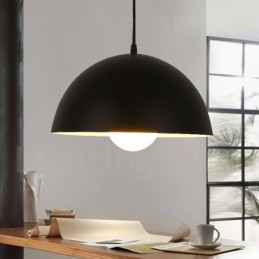 Lámpara colgante moderna contemporánea de acero de 1 luz con pantalla de aleación de aluminio