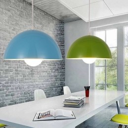 Lámpara colgante moderna contemporánea de acero de 1 luz con pantalla de aleación de aluminio