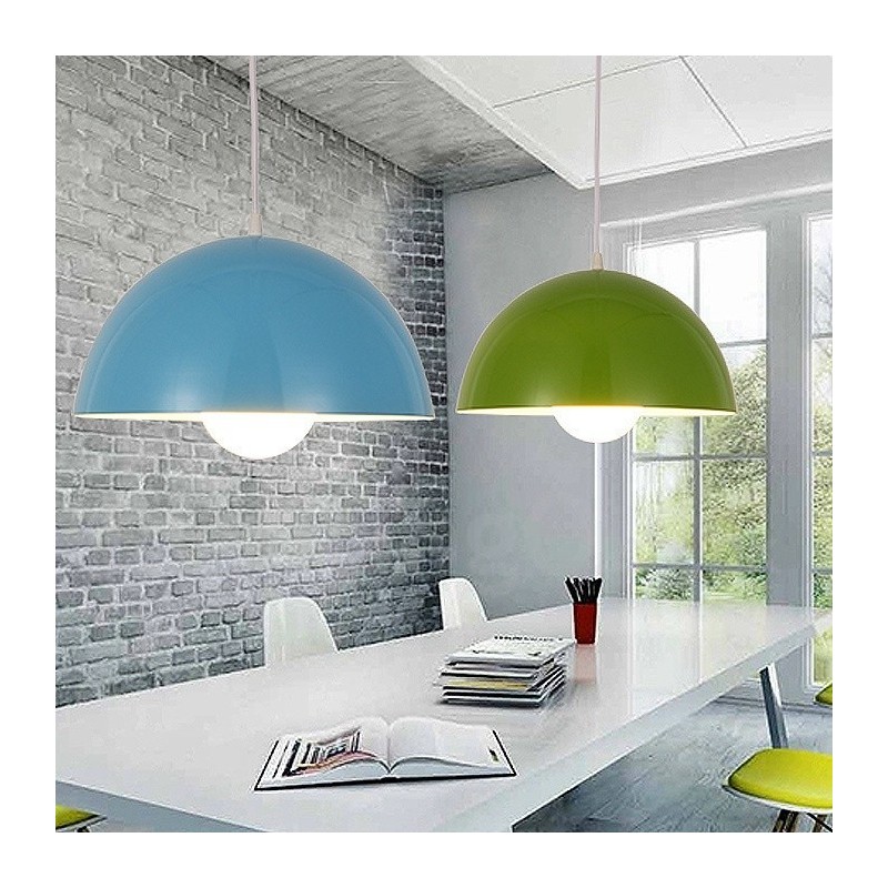 Lámpara colgante moderna contemporánea de acero de 1 luz con pantalla de aleación de aluminio