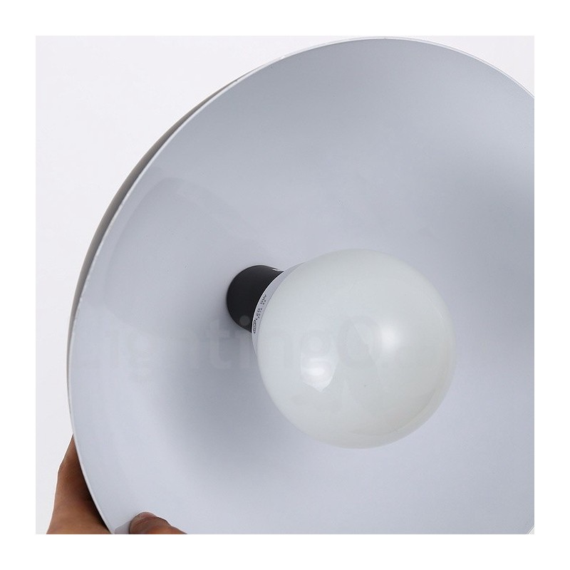 Lámpara colgante moderna contemporánea de acero de 1 luz con pantalla de aleación de aluminio