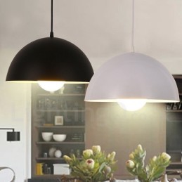 Lámpara colgante moderna contemporánea de acero de 1 luz con pantalla de aleación de aluminio