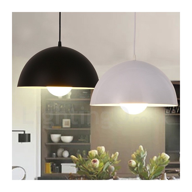 Lámpara colgante moderna contemporánea de acero de 1 luz con pantalla de aleación de aluminio