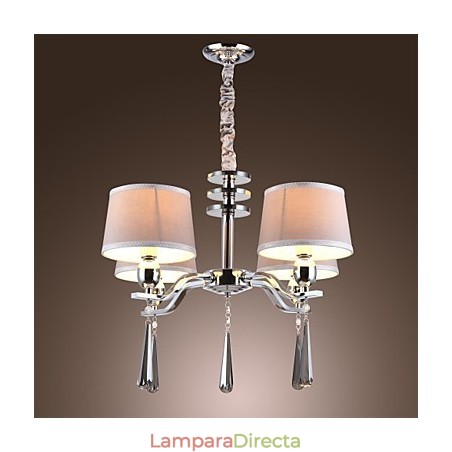 Lámpara de araña moderna, contemporánea, tradicional, clásica, rústica, estilo cabaña, vintage, de metal cromado y cristal de isla Lámpara de araña moderna, contemporánea, tradicional, clásica, rústica, estilo cabaña, vintage, de metal cromado y cristal de isla
