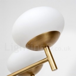 Lámpara colgante de latón rústico retro de lujo de 9 luces con pantalla de cristal