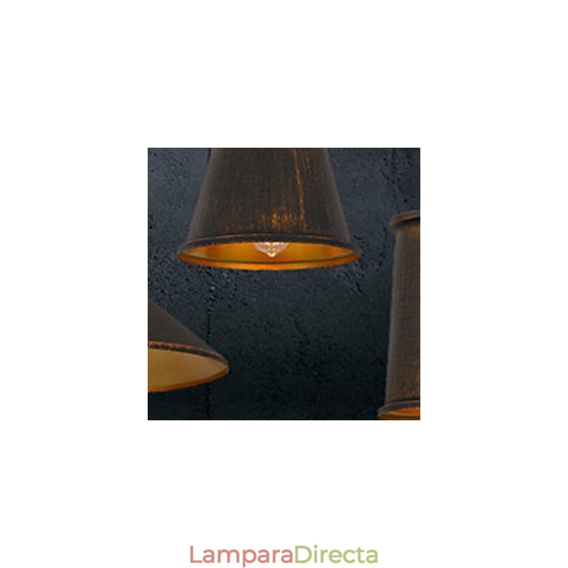 Lámpara colgante de metal moderna y contemporánea de 3 luces estilo mini