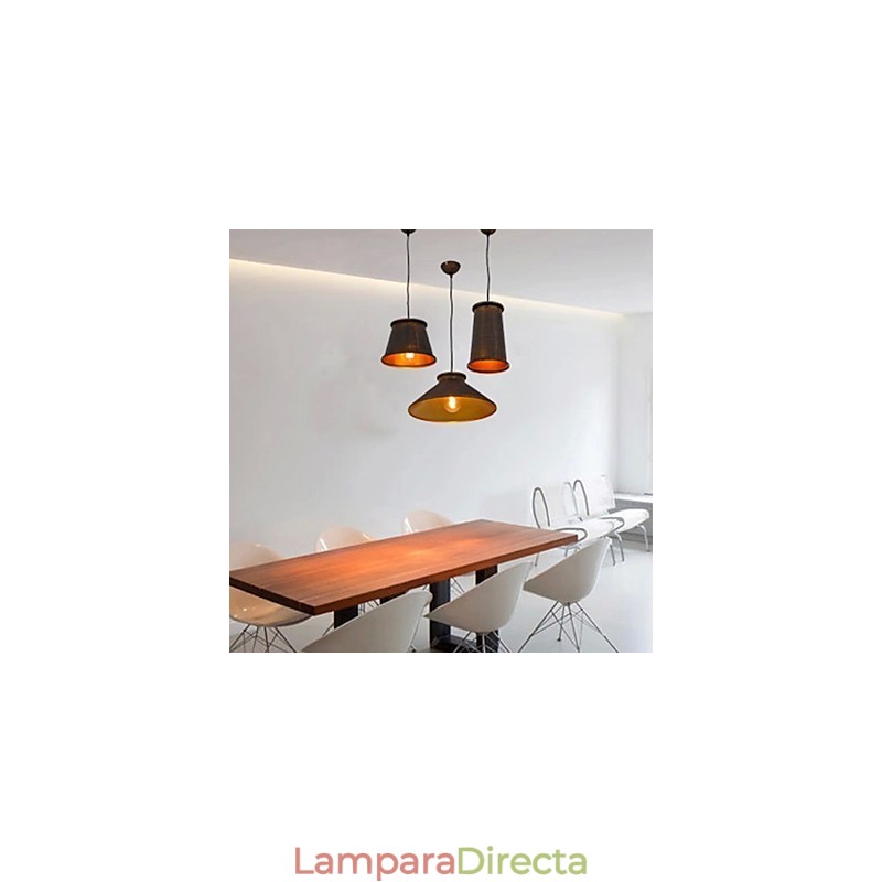 Lámpara colgante de metal moderna y contemporánea de 3 luces estilo mini