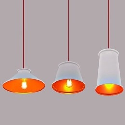 Lámpara colgante de metal de 3 luces, estilo mini, moderna y contemporánea
