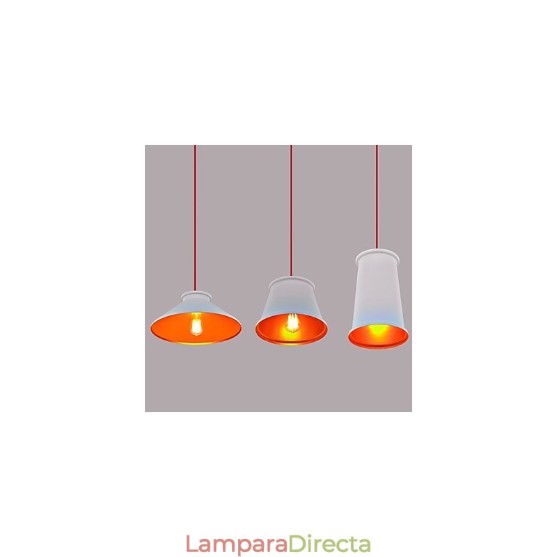 Lámpara colgante de metal de 3 luces, estilo mini, moderna y contemporánea