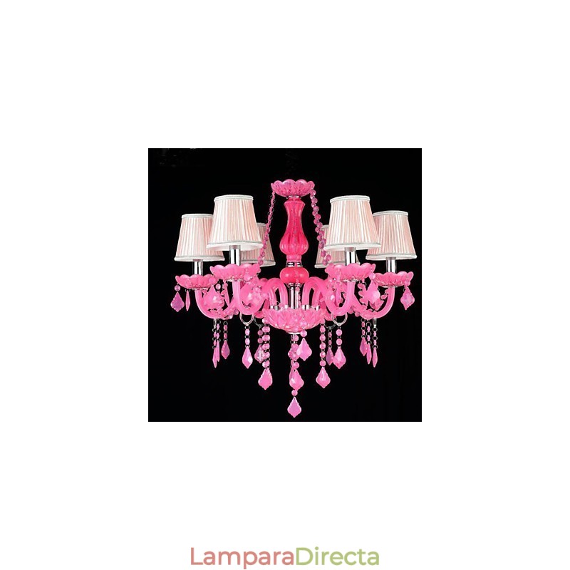 Lámpara de café Proyecto Luz Vela Cristal Lámpara colgante Rosa A